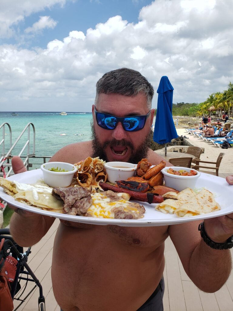 The sampler platter at Money Bar in Cozumel Mexico.